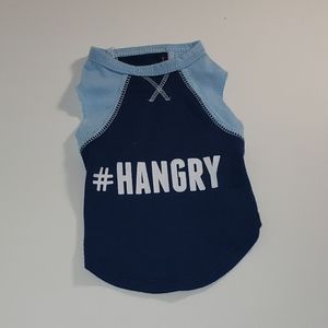 Simply Dog hashtag hangry dog tank top navy blue